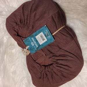 Tentree quilted zip hoodie red mahogany heater nwt